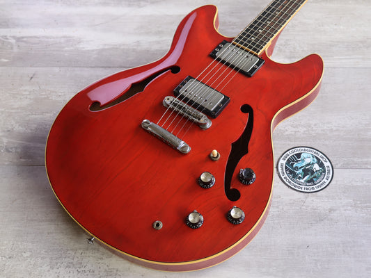 1980 Yamaha Japan SA-1000 ES-335 Semi Hollowbody Electric Guitar (Persimmon Red)