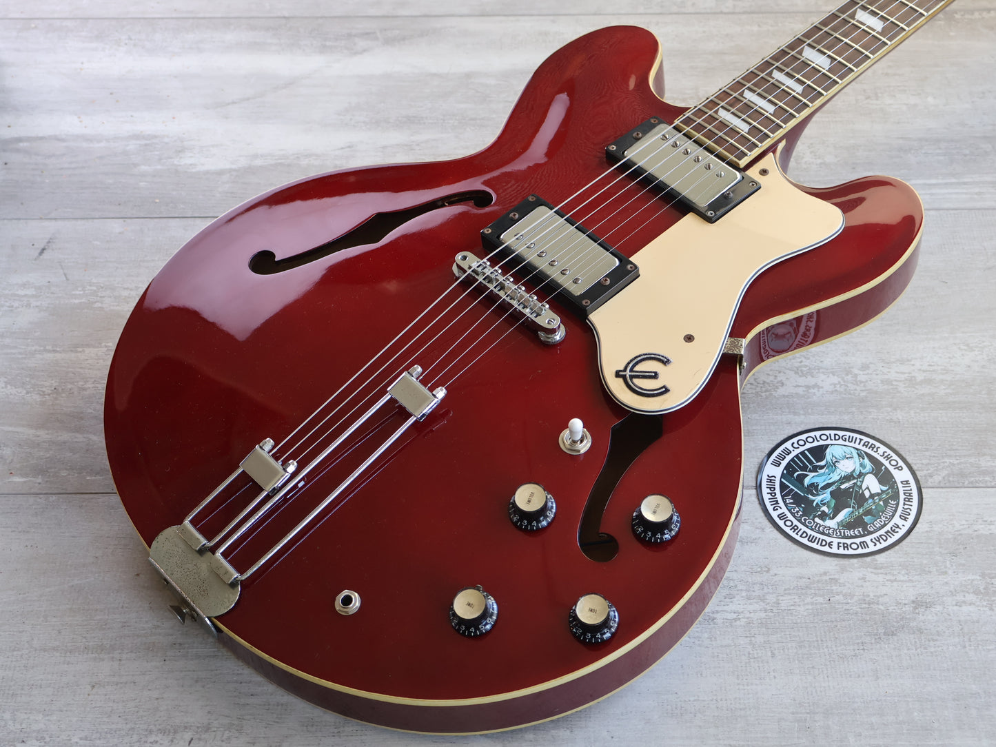 1996 Epiphone Korea Riviera Semi-Hollowbody (Cherry Red)