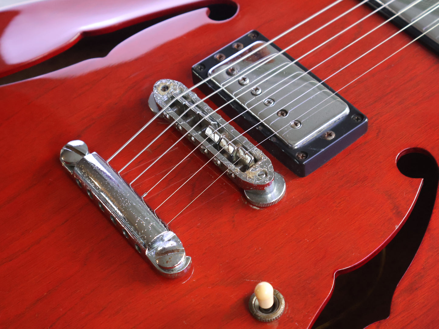 1980 Yamaha Japan SA-1000 ES-335 Semi Hollowbody Electric Guitar (Persimmon Red)