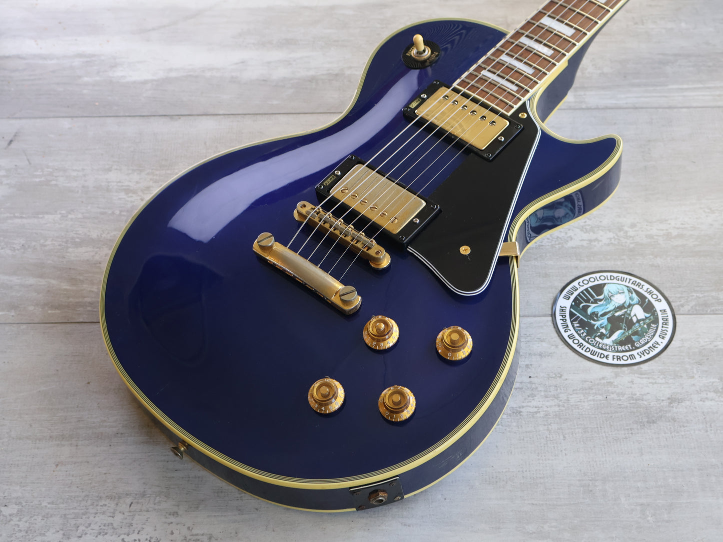 1991 Burny Japan RLC-70 Les Paul Custom (Metallic Blue)