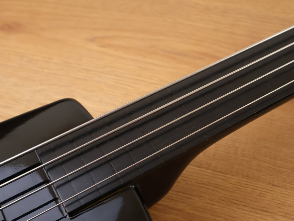 1980's Hohner B2A-FL Fretless Headless Paddle Bass Guitar w/Steinberger System (Black)