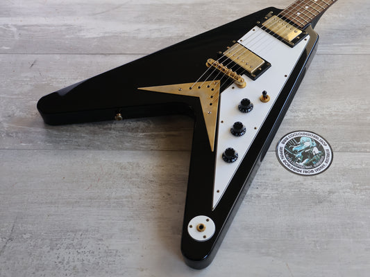 2005 Epiphone Korea '58 "Korina" Reissue Flying V (Black)