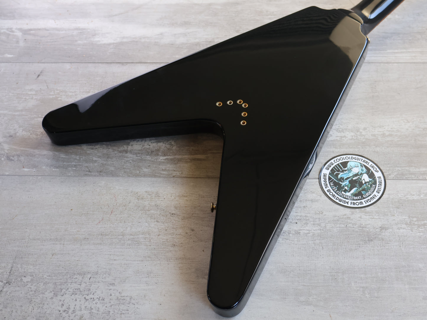 2005 Epiphone Korea '58 "Korina" Reissue Flying V (Black)