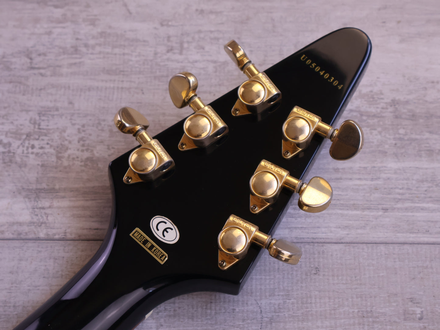 2005 Epiphone Korea '58 "Korina" Reissue Flying V (Black)