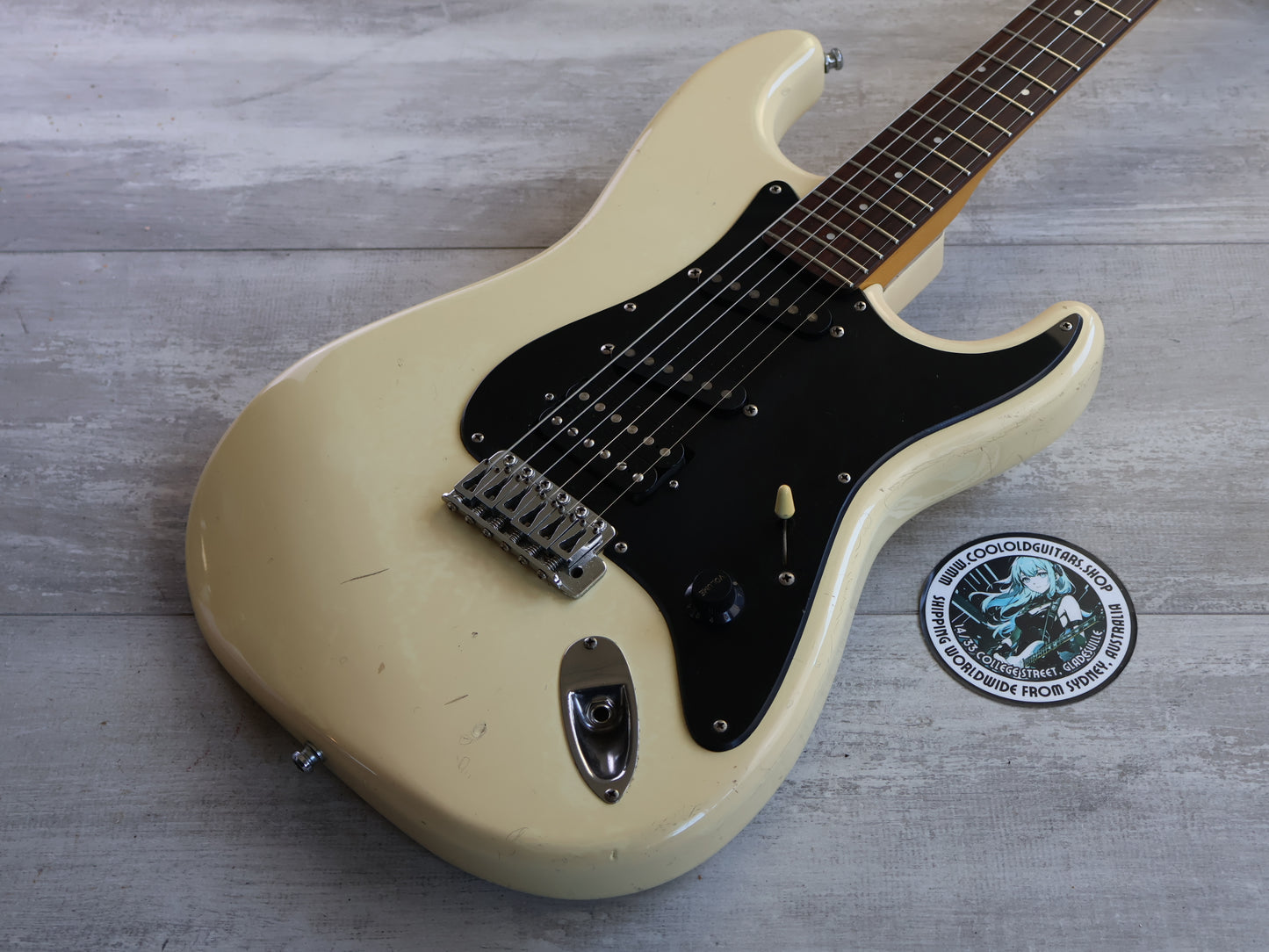 1984 Squier (by Fender Japan) JV Series Contemporary HSS Superstrat (White)