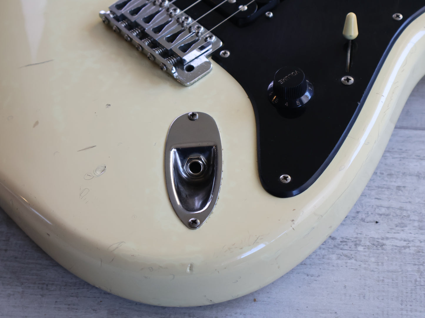 1984 Squier (by Fender Japan) JV Series Contemporary HSS Superstrat (White)