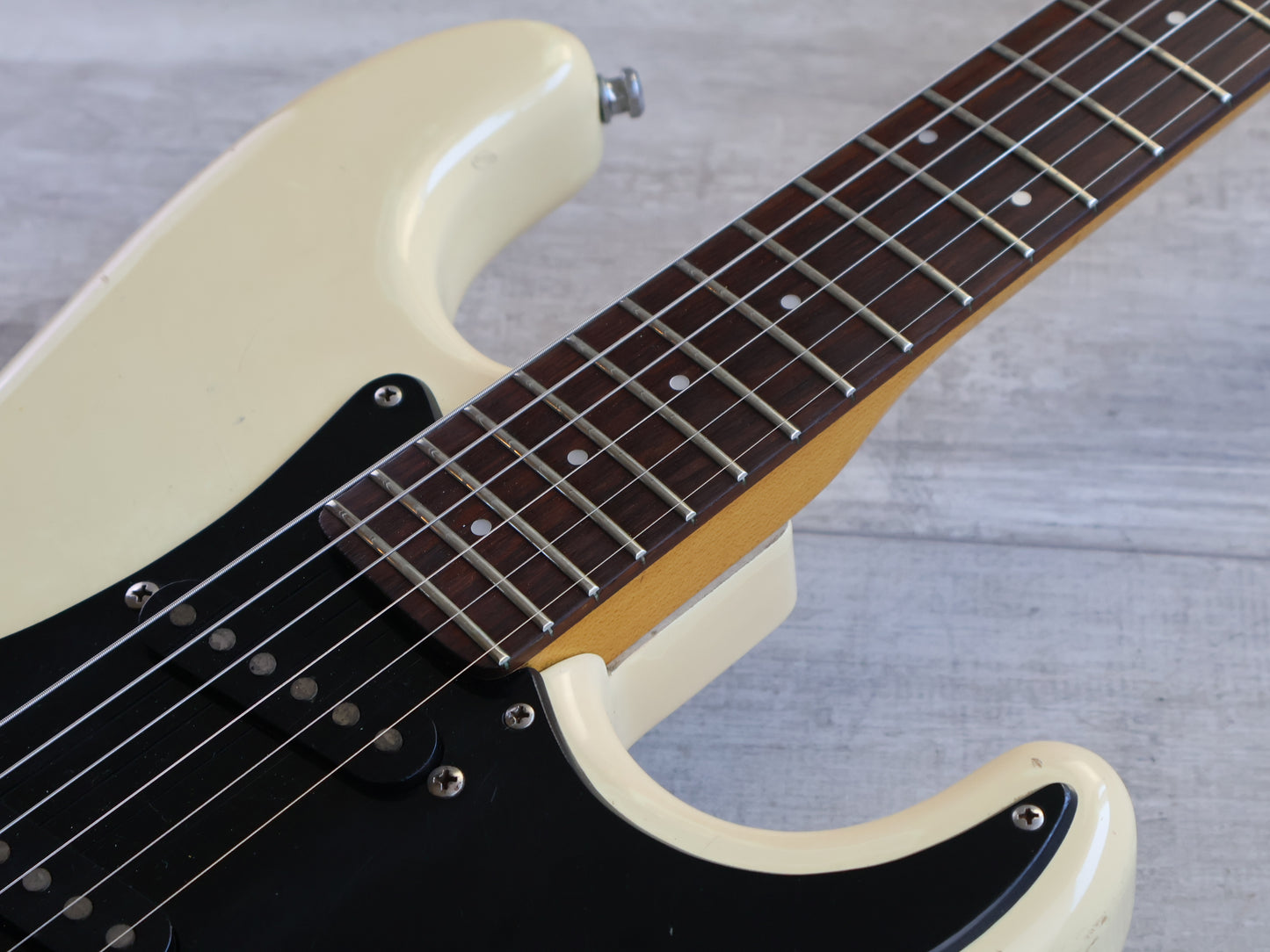 1984 Squier (by Fender Japan) JV Series Contemporary HSS Superstrat (White)