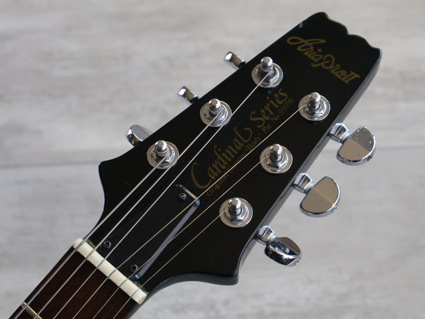 1983 Aria Pro II Japan CS-350 Cardinal Double Cutaway (Black)