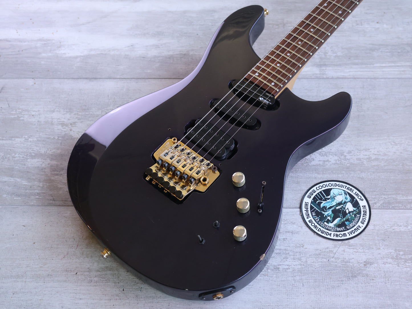 1995 Fernandes APG-85S Dragonfly w/Sustainer (Purple)
