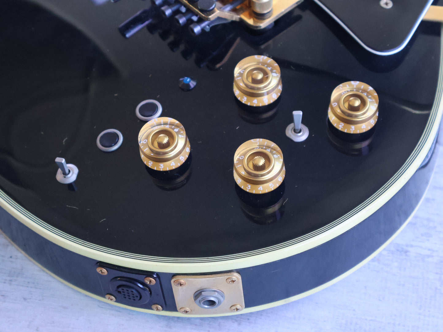 1978 Greco Japan EG-800PB Les Paul Custom w/Floyd Rose & MIDI (Ebony)