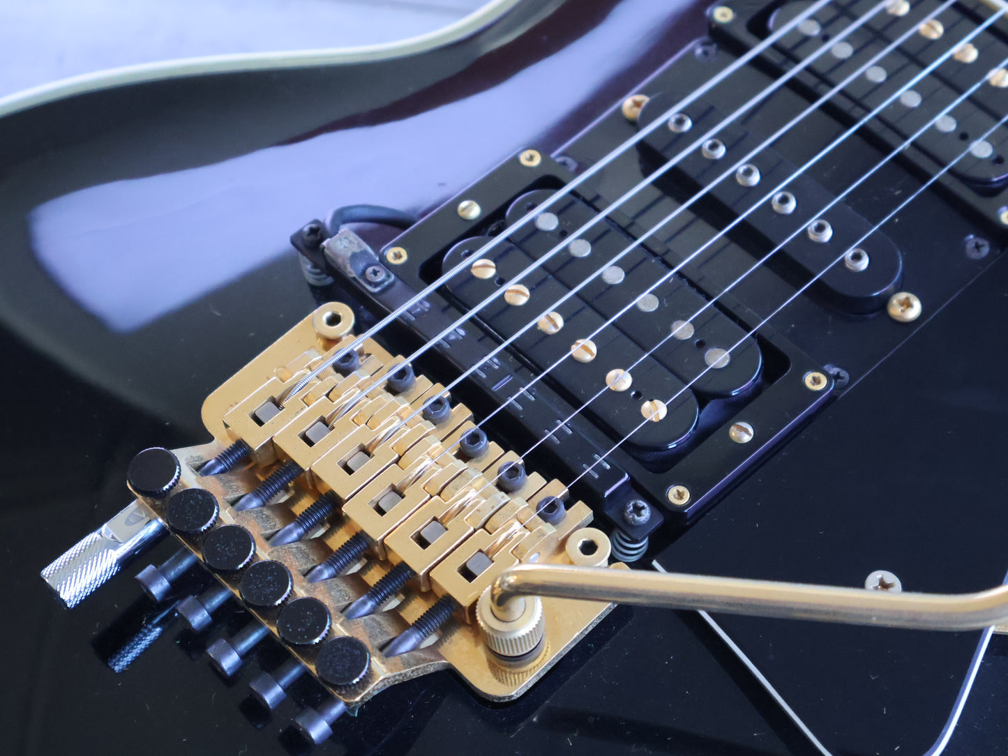 1978 Greco Japan EG-800PB Les Paul Custom w/Floyd Rose & MIDI (Ebony)