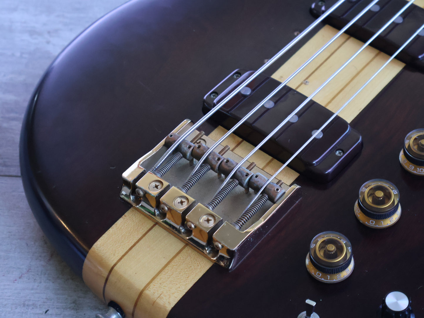 1980 Ibanez Japan MC940 Musician Series Neckthrough Fretless Bass (Dark Stain)