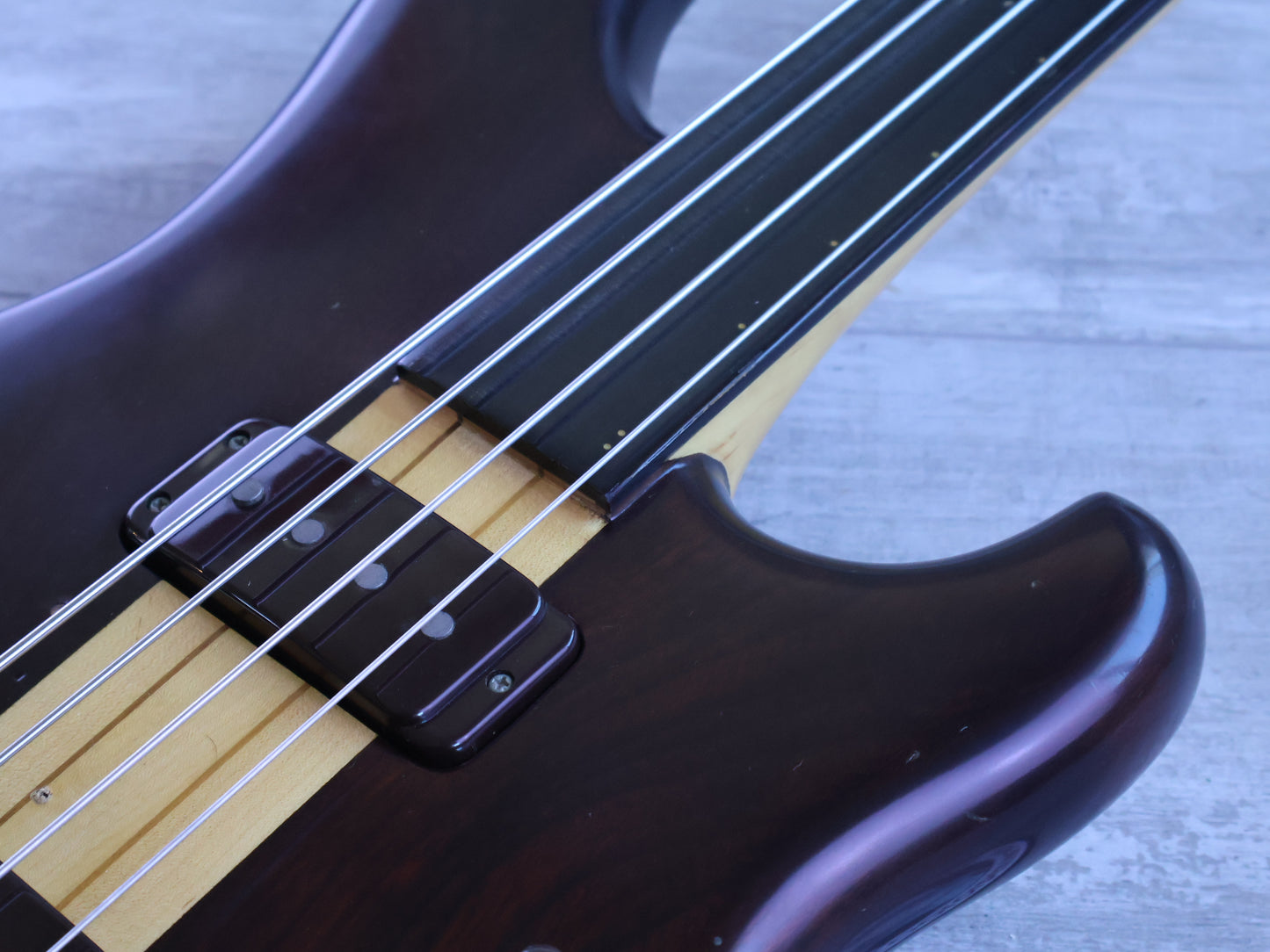 1980 Ibanez Japan MC940 Musician Series Neckthrough Fretless Bass (Dark Stain)