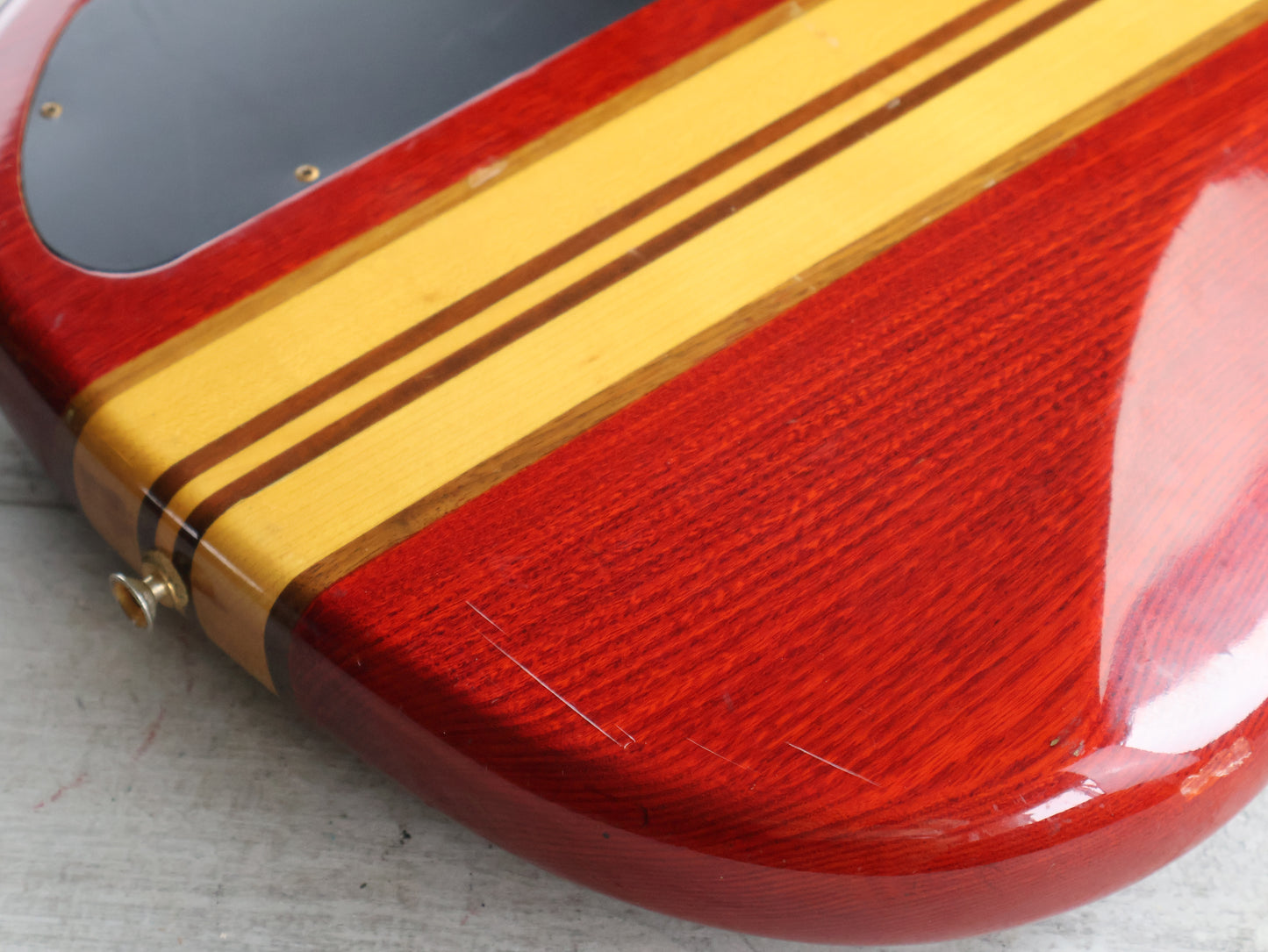 1990 Aria Pro II Japan SB-800 Neckthrough Bass (See Through Red)