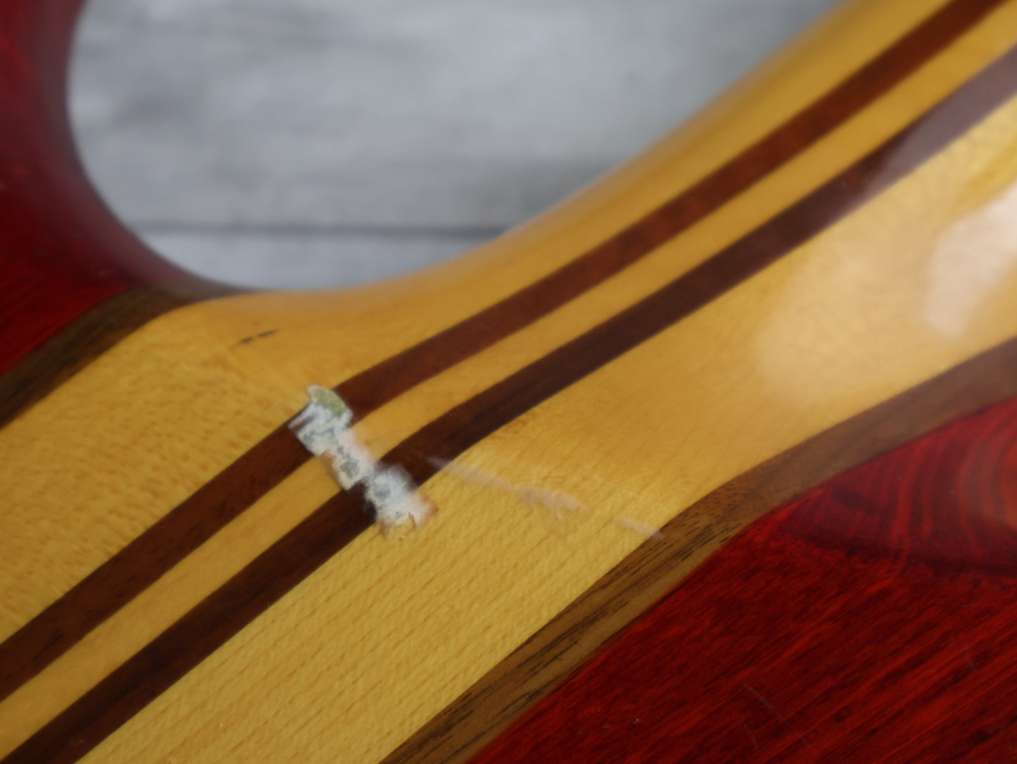 1990 Aria Pro II Japan SB-800 Neckthrough Bass (See Through Red)