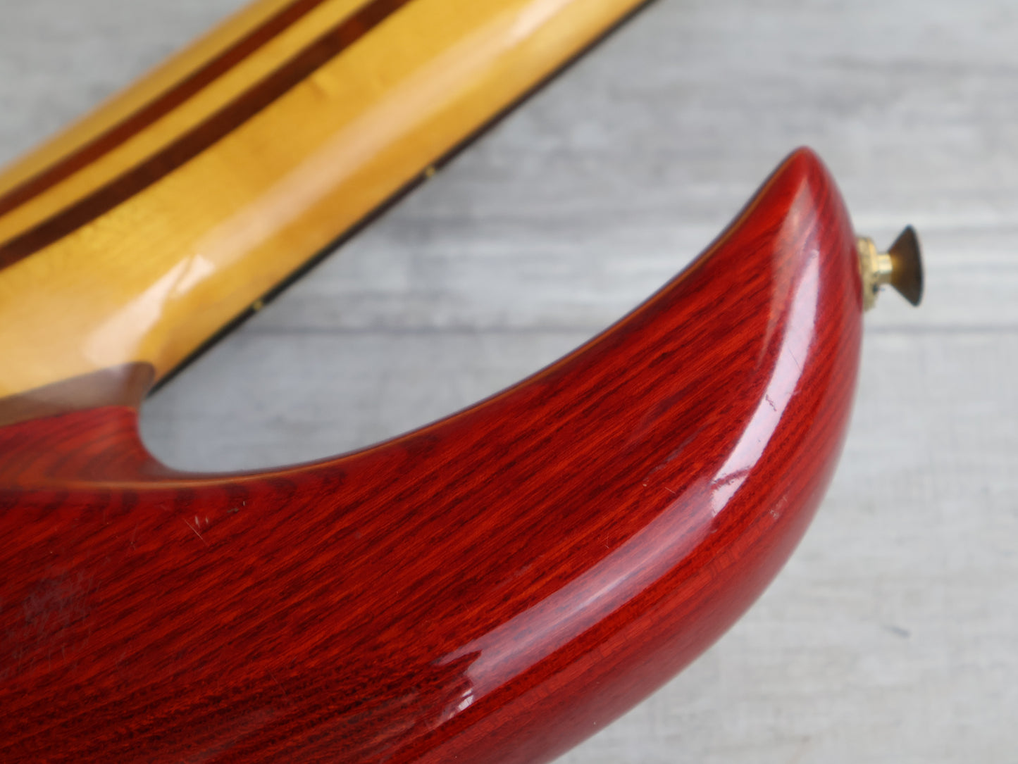 1990 Aria Pro II Japan SB-800 Neckthrough Bass (See Through Red)