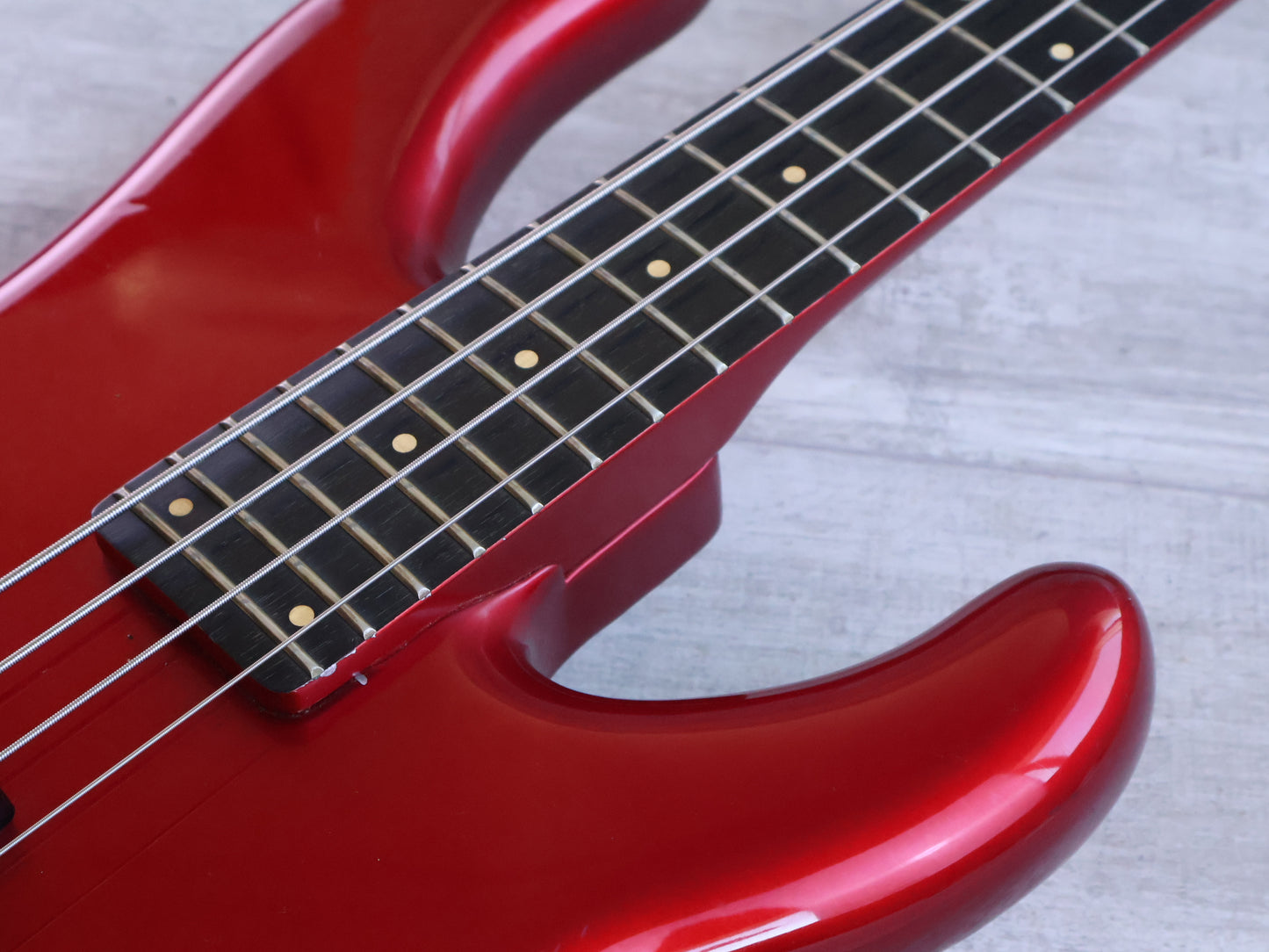 1985 Fernandes Japan FPB-PJ120 PJ Precision Bass w/EMG's (Candy Apple Red)