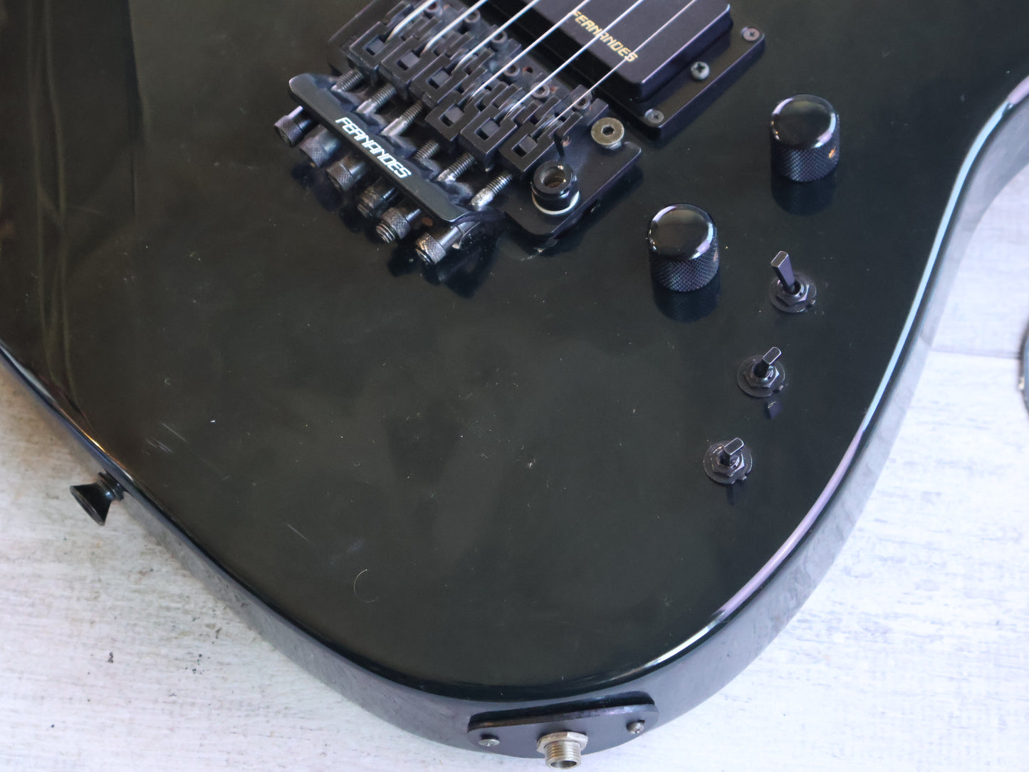 1991 Fernandes Japan STJ-70 HSS Superstrat (Black)