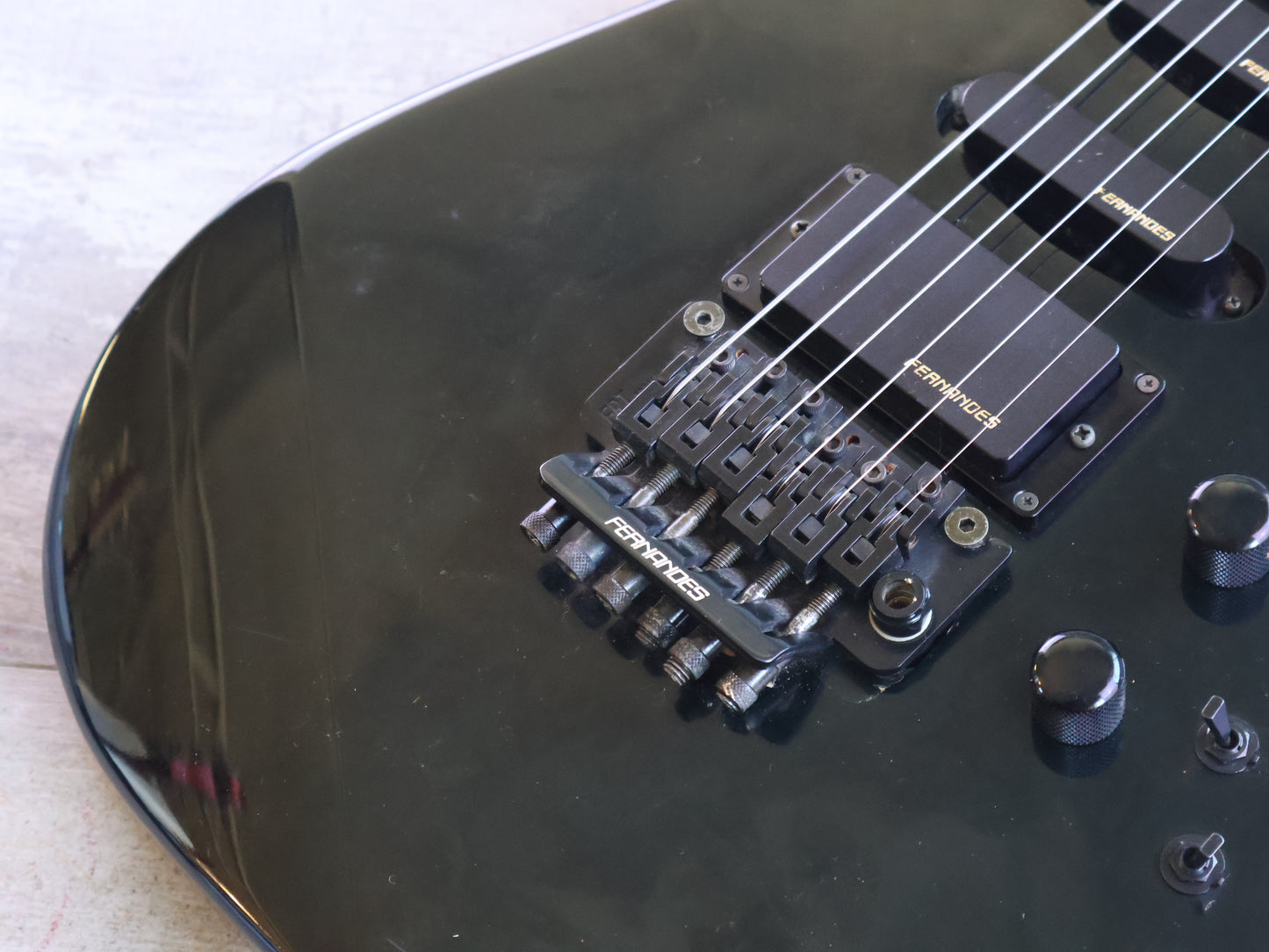 1991 Fernandes Japan STJ-70 HSS Superstrat (Black)