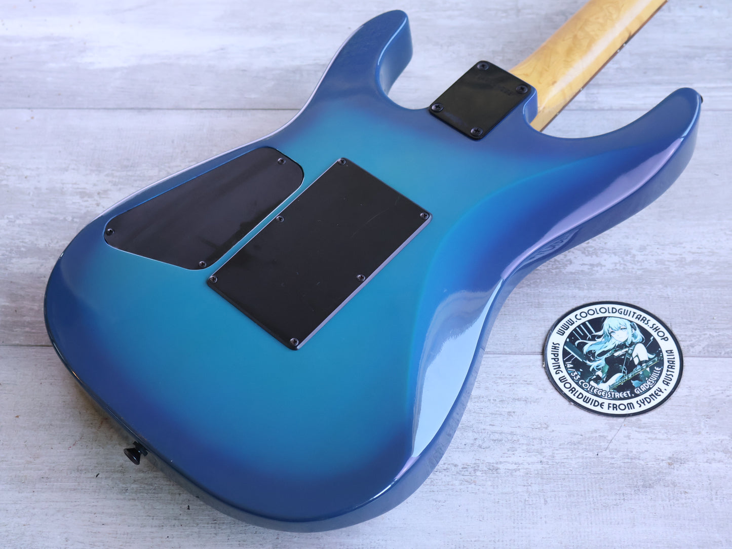 1990 Fernandes Japan FR-50X Revolver HSH Superstrat Stratocaster (Blueburst)