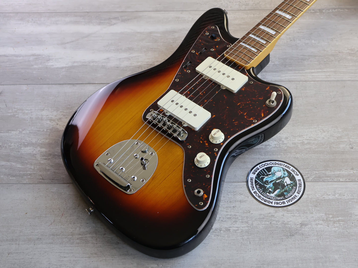 2004 Fender Japan JM66B '66 Reissue Jazzmaster w/Block Inlays & Binding (Sunburst)