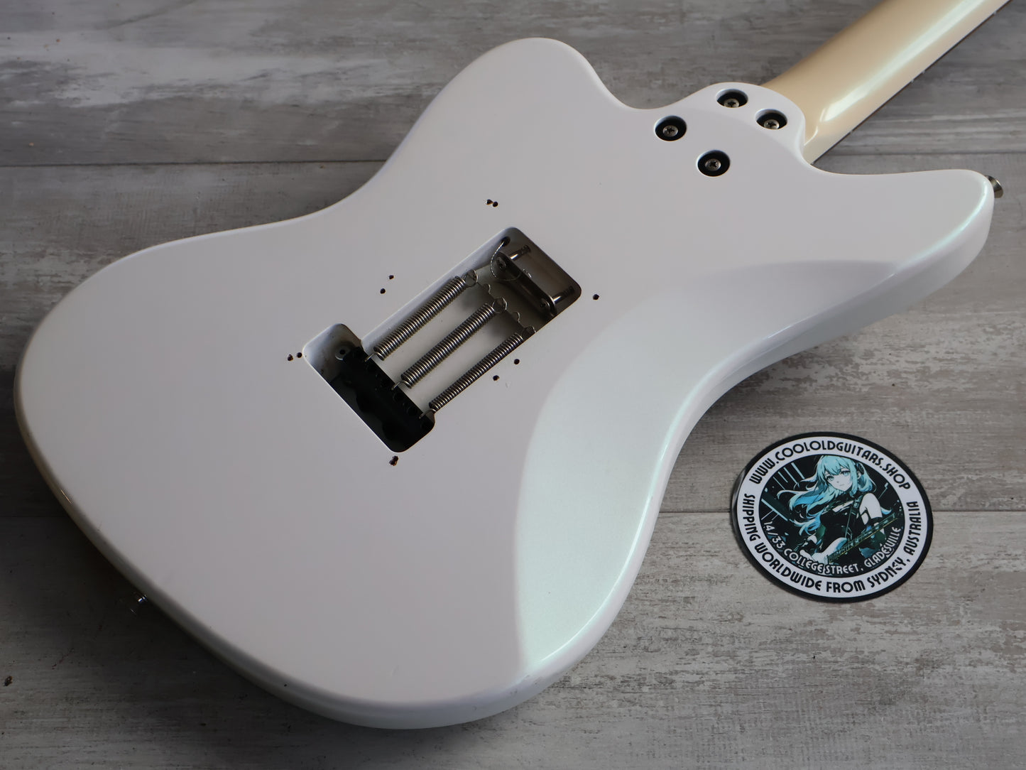 2000 Fernandes JG-80IM HH Jaguar w/Tartan Pickguard (White)