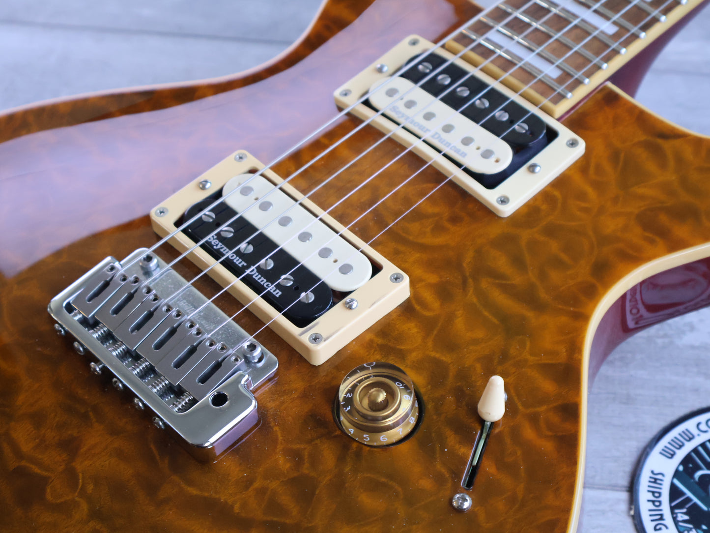 2014 Edwards (by ESP Japan) E-KT-135SQM Double Cutaway (Tiger Eye)