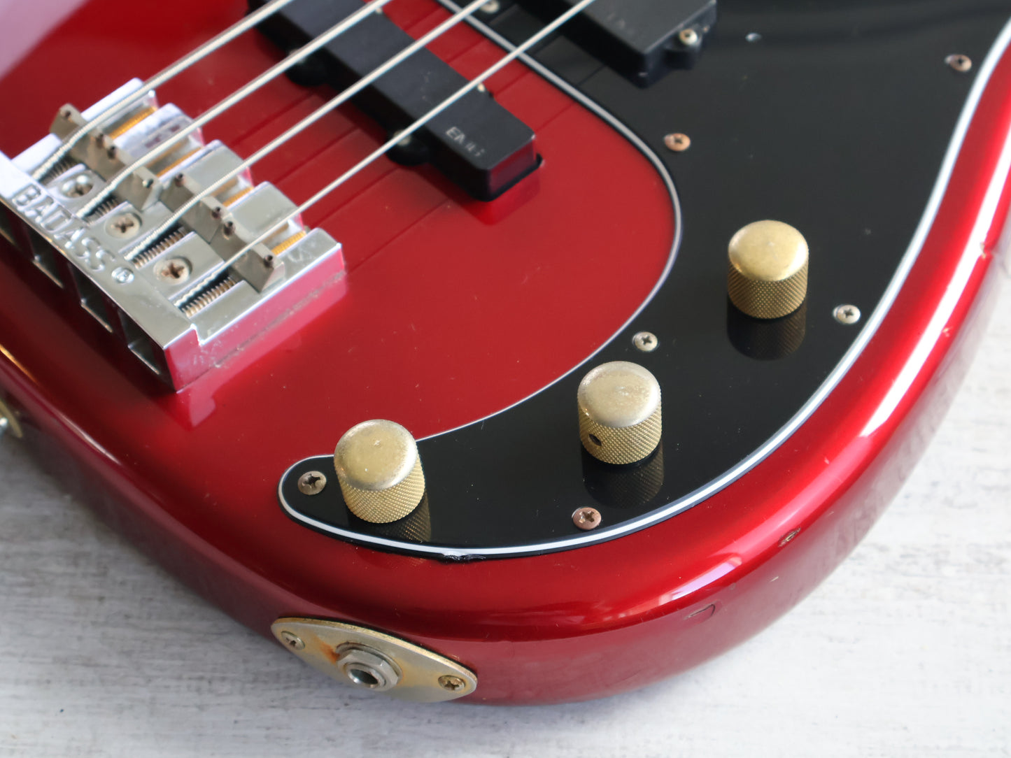 1988 Schecter Japan Precision Bass w/EMG's (Candy Apple Red)