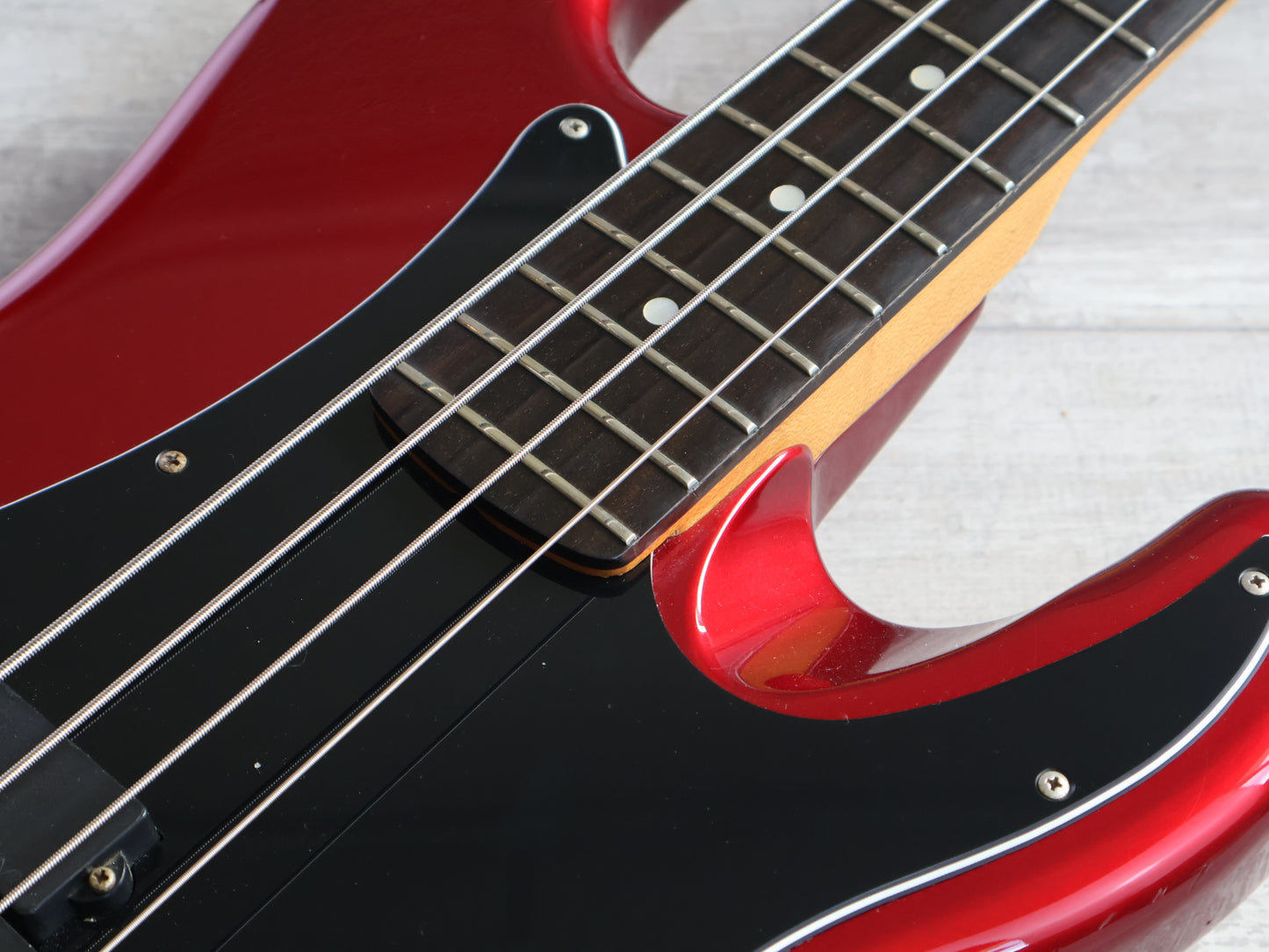 1988 Schecter Japan Precision Bass w/EMG's (Candy Apple Red)