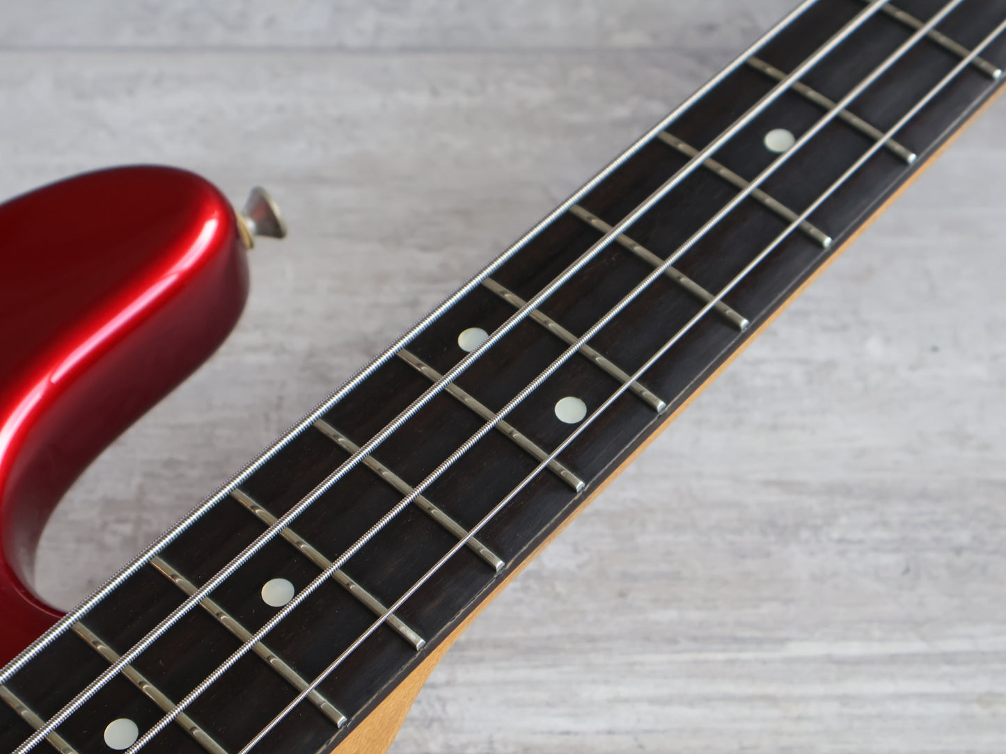 1988 Schecter Japan Precision Bass w/EMG's (Candy Apple Red)