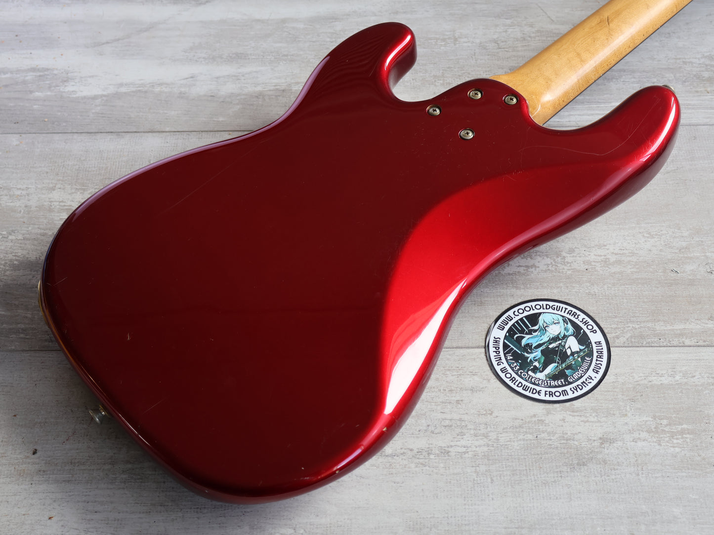 1988 Schecter Japan Precision Bass w/EMG's (Candy Apple Red)