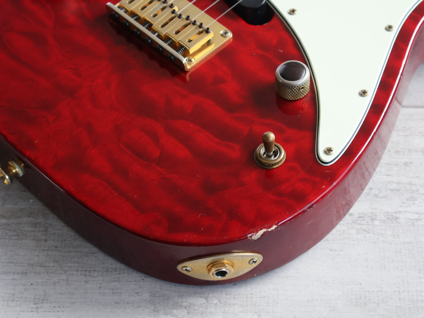 1995 ESP Japan Custom Order Telecaster (Quilt Red)