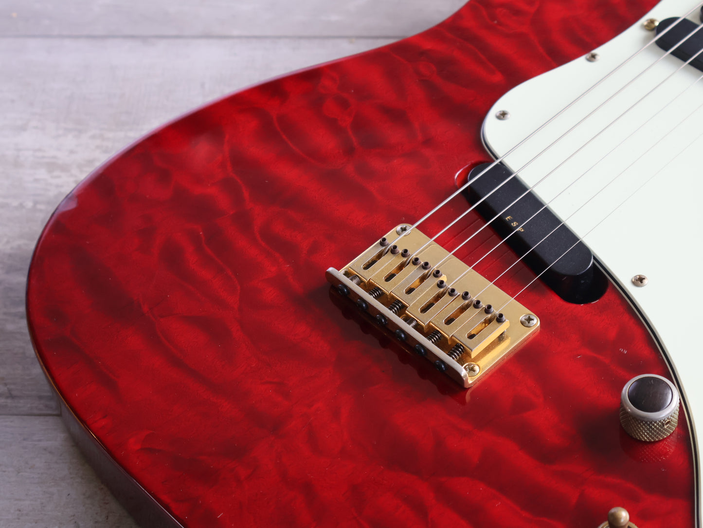 1995 ESP Japan Custom Order Telecaster (Quilt Red)