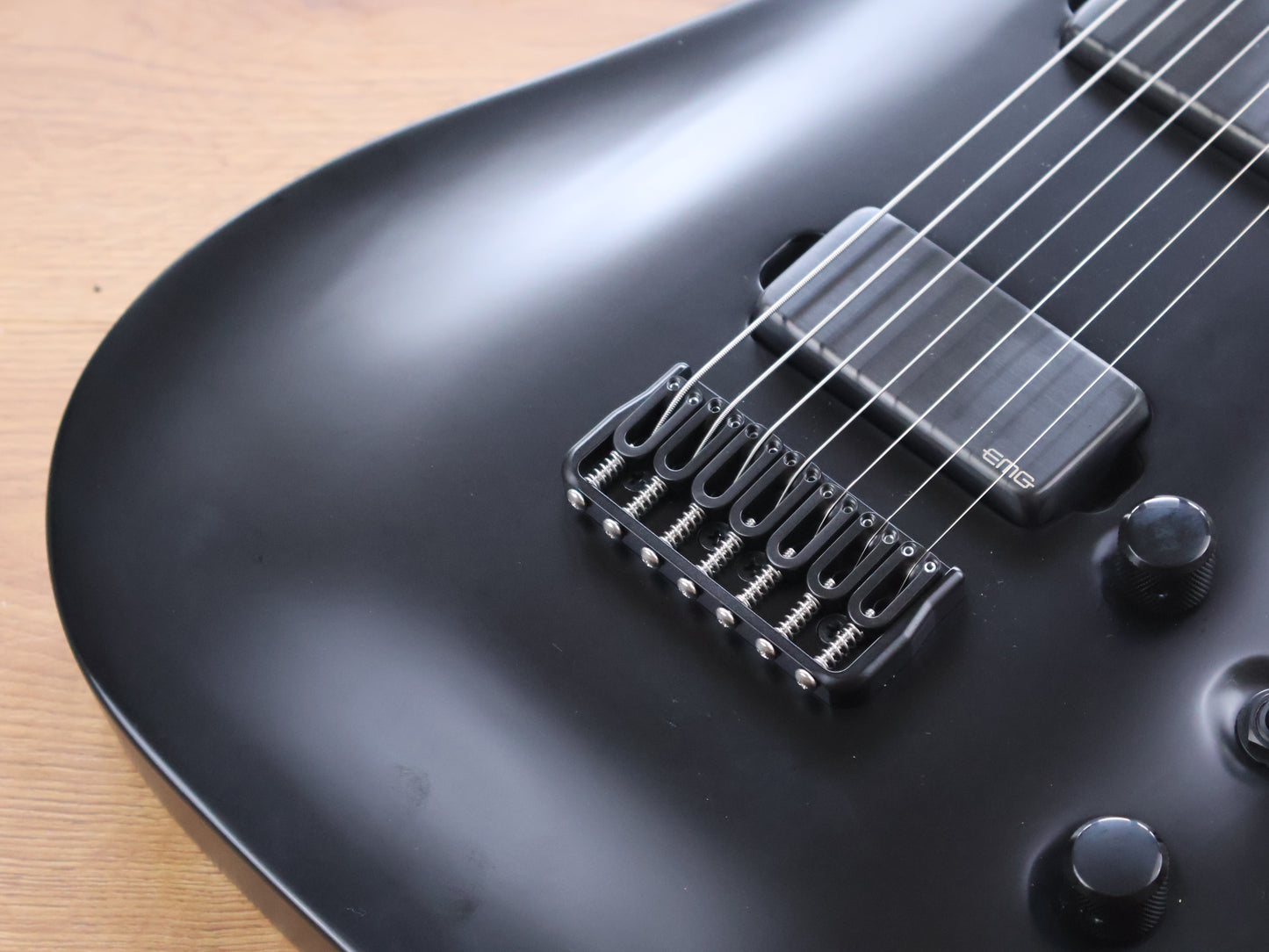 E-II (by ESP Japan) Horizon NT-7B Neckthrough 7-String Baritone w/EMG's (Black Satin)