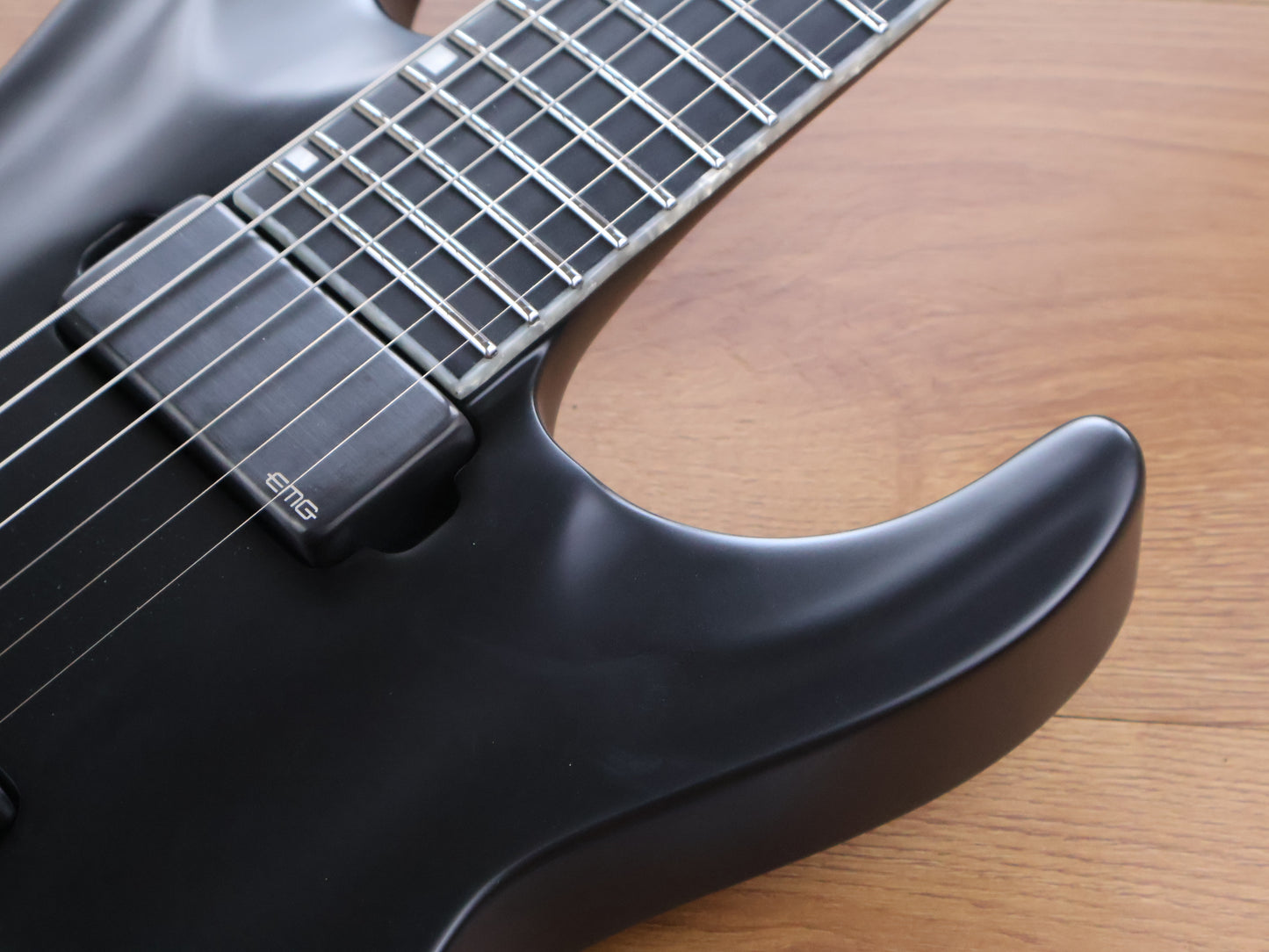 E-II (by ESP Japan) Horizon NT-7B Neckthrough 7-String Baritone w/EMG's (Black Satin)