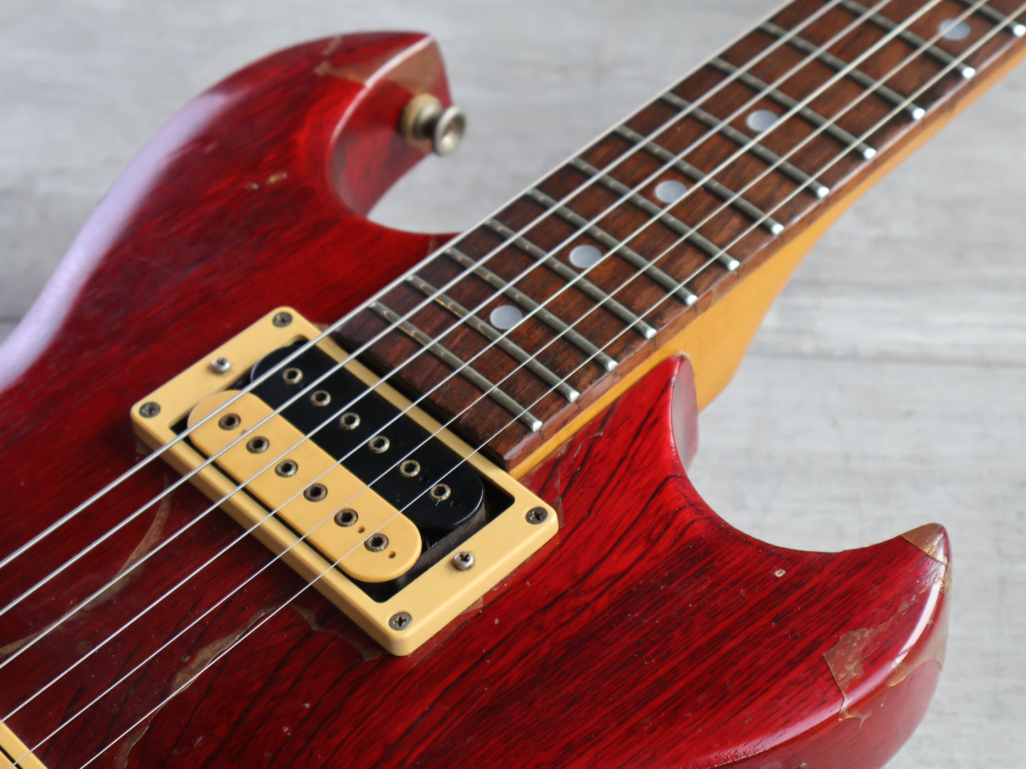 1981 Aria Pro II Japan CS-350 Cardinal Double Cutaway (Red)