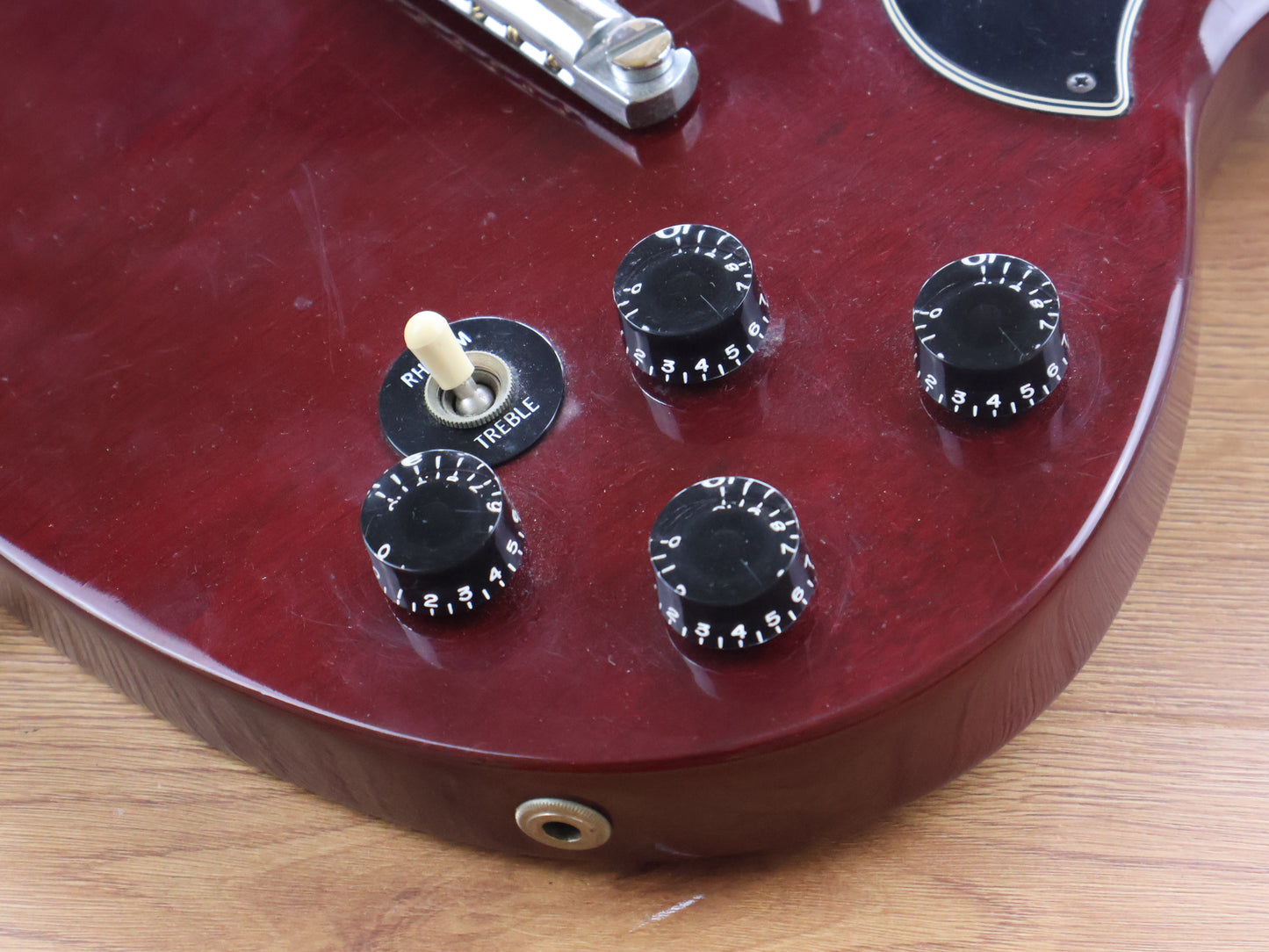 1990 Gibson USA '62 Reissue "Small Guard" SG (Wine Red) w/Case