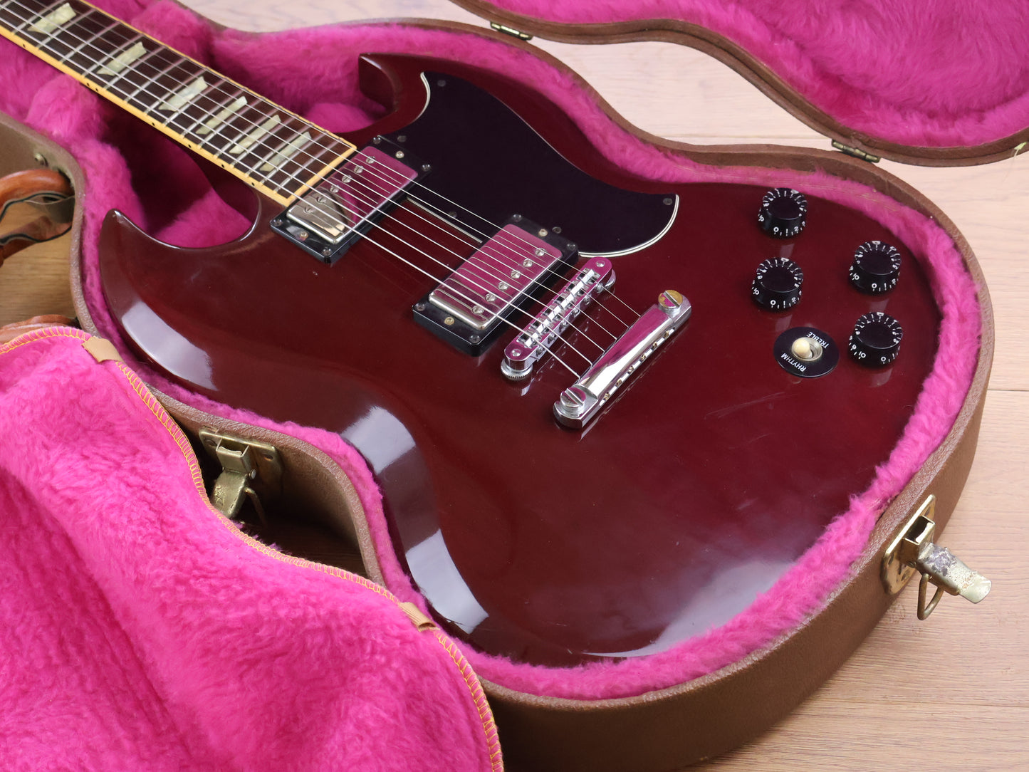 1990 Gibson USA '62 Reissue "Small Guard" SG (Wine Red) w/Case