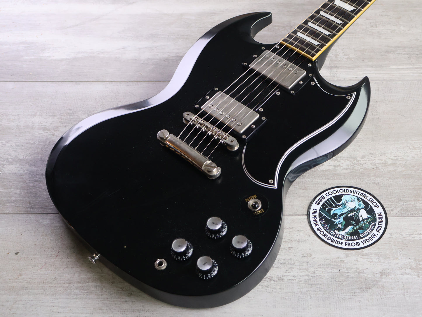 2012 Edwards (by ESP Japan) E-SG-120LT2 SG Double Cutaway (Black)