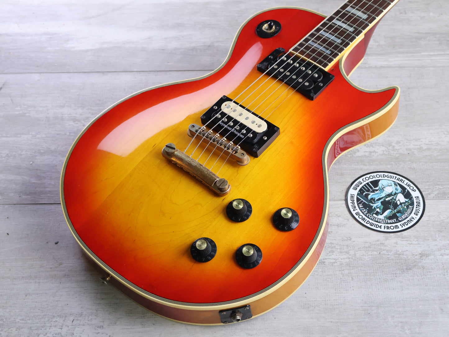 1981 Greco Japan EG-500C Super Power Les Paul Custom (Cherry Sunburst)