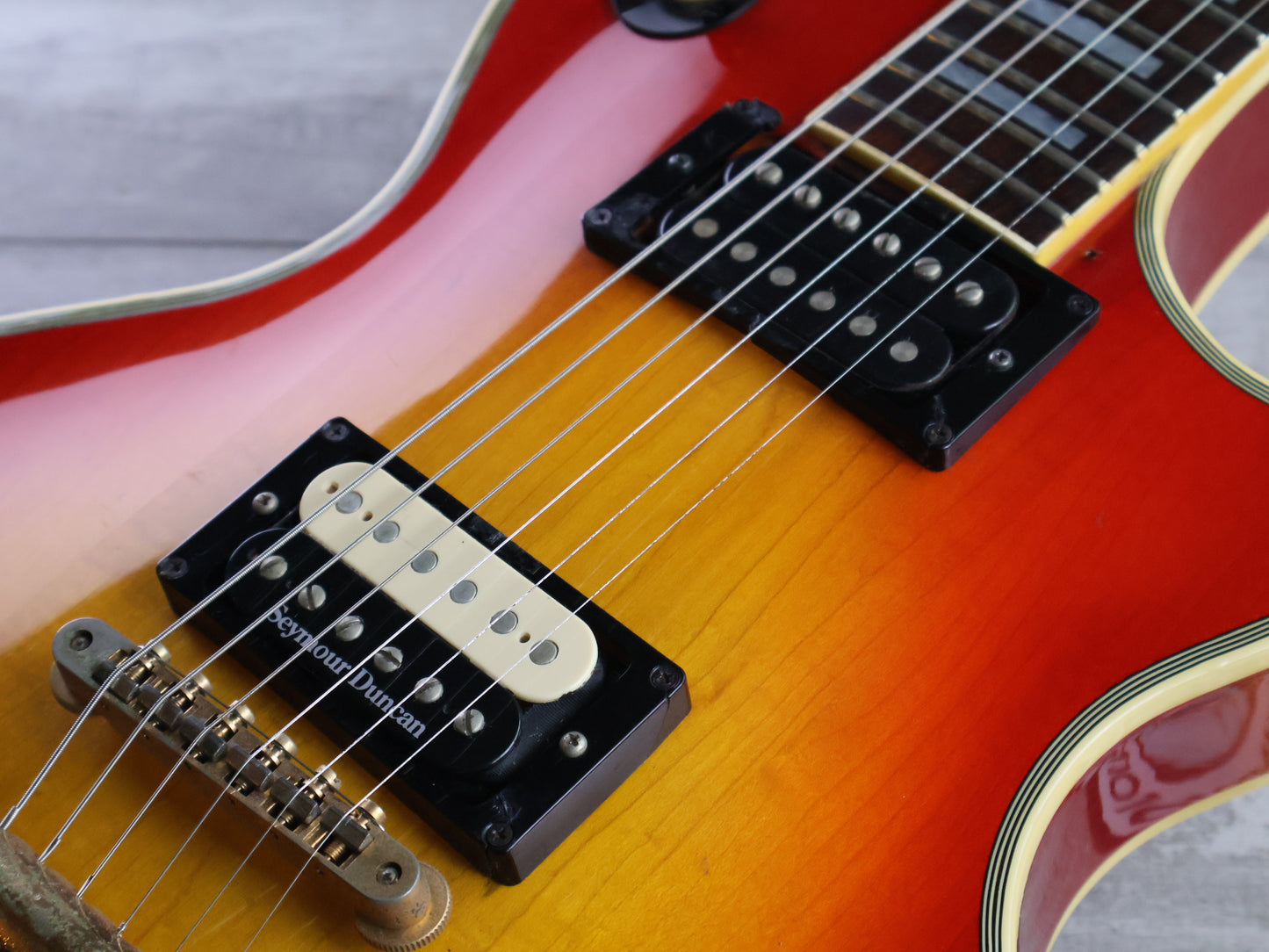 1981 Greco Japan EG-500C Super Power Les Paul Custom (Cherry Sunburst)