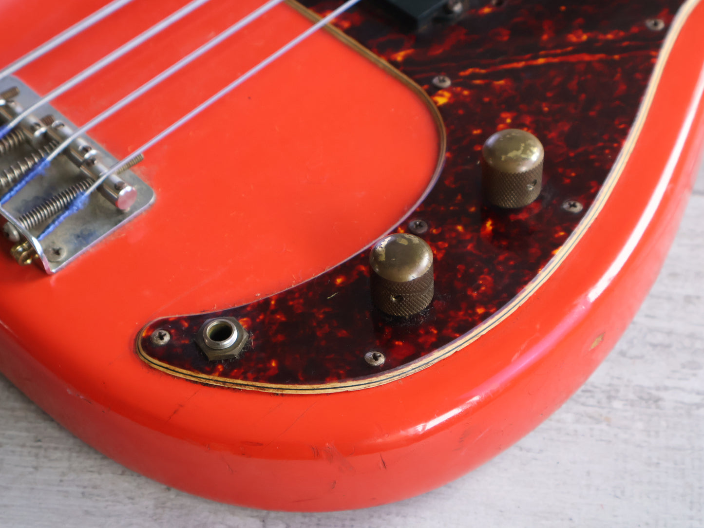 1973 Fender USA Jazz Bass Neck/Precision Bass (Fiesta Red)