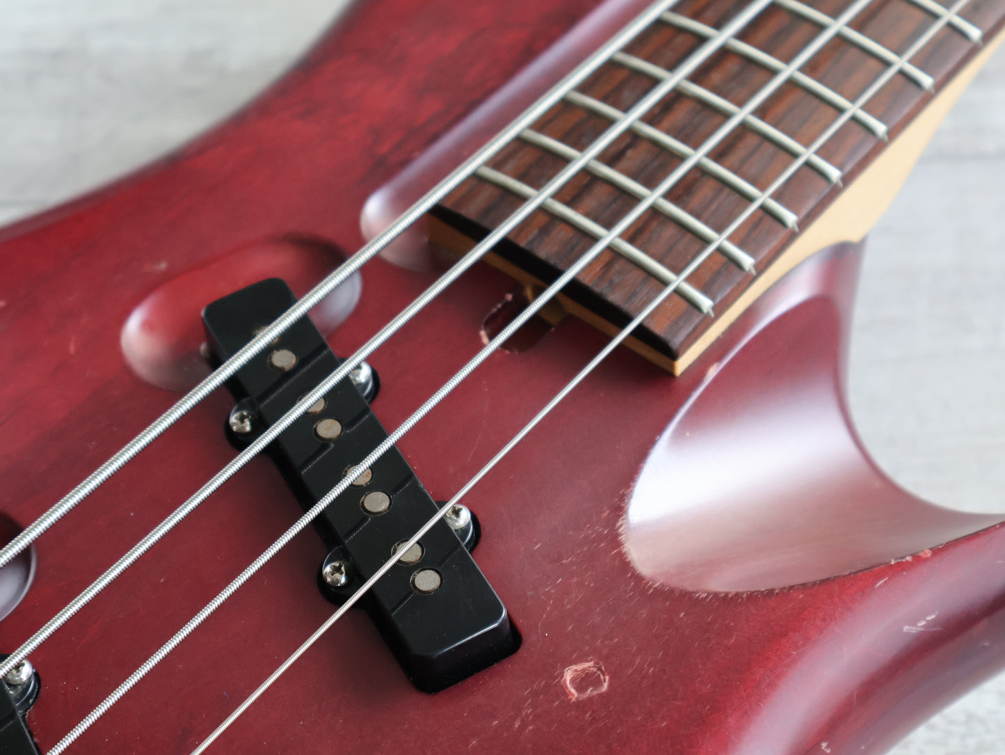 1990 Greco (by Atlansia) Stealth Deluxe Bass (Wine Red)