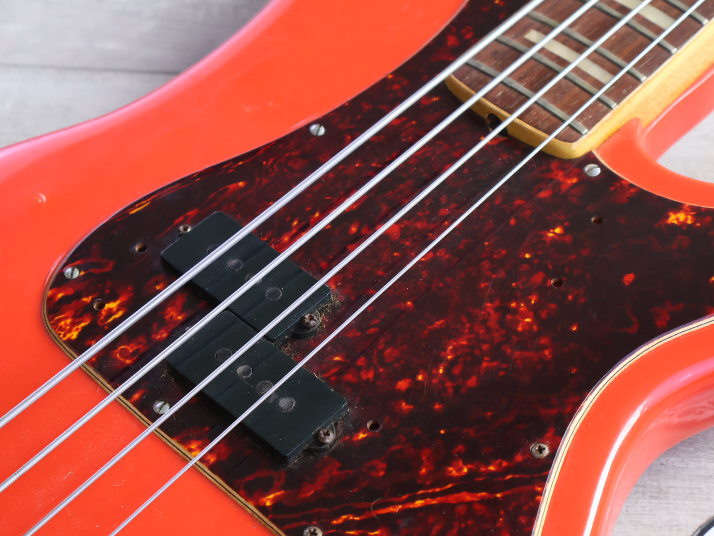 1973 Fender USA Jazz Bass Neck/Precision Bass (Fiesta Red)