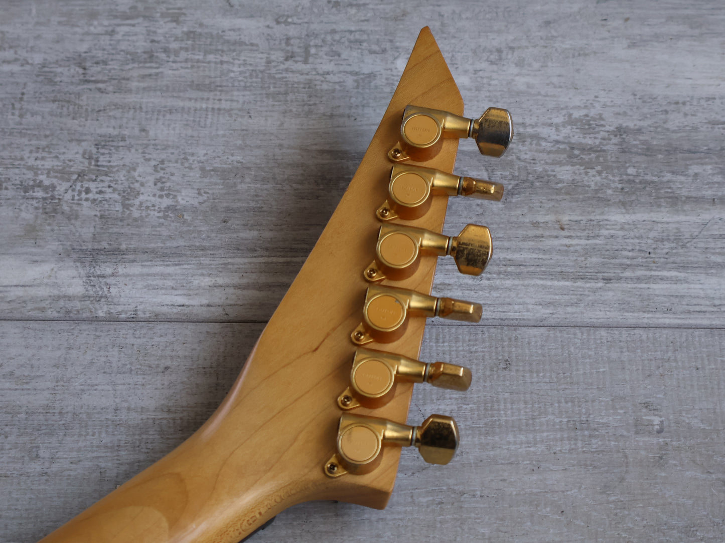 1990's Charvel (by Jackson Japan) 610-RR Short Scale Mini Randy Rhoads Flying V (Black/Gold)