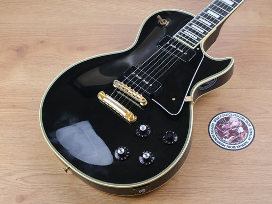 2008 Edwards Japan E-LP-130CD/P Les Paul Custom w/P90's (Ebony)