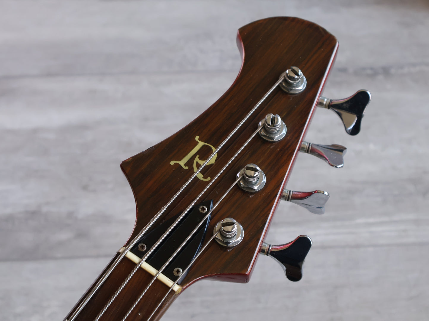 1984 BC Rich Japan "NJ Series' Neckthrough Warlock Bass w/EMG's (Candy Apple Red)