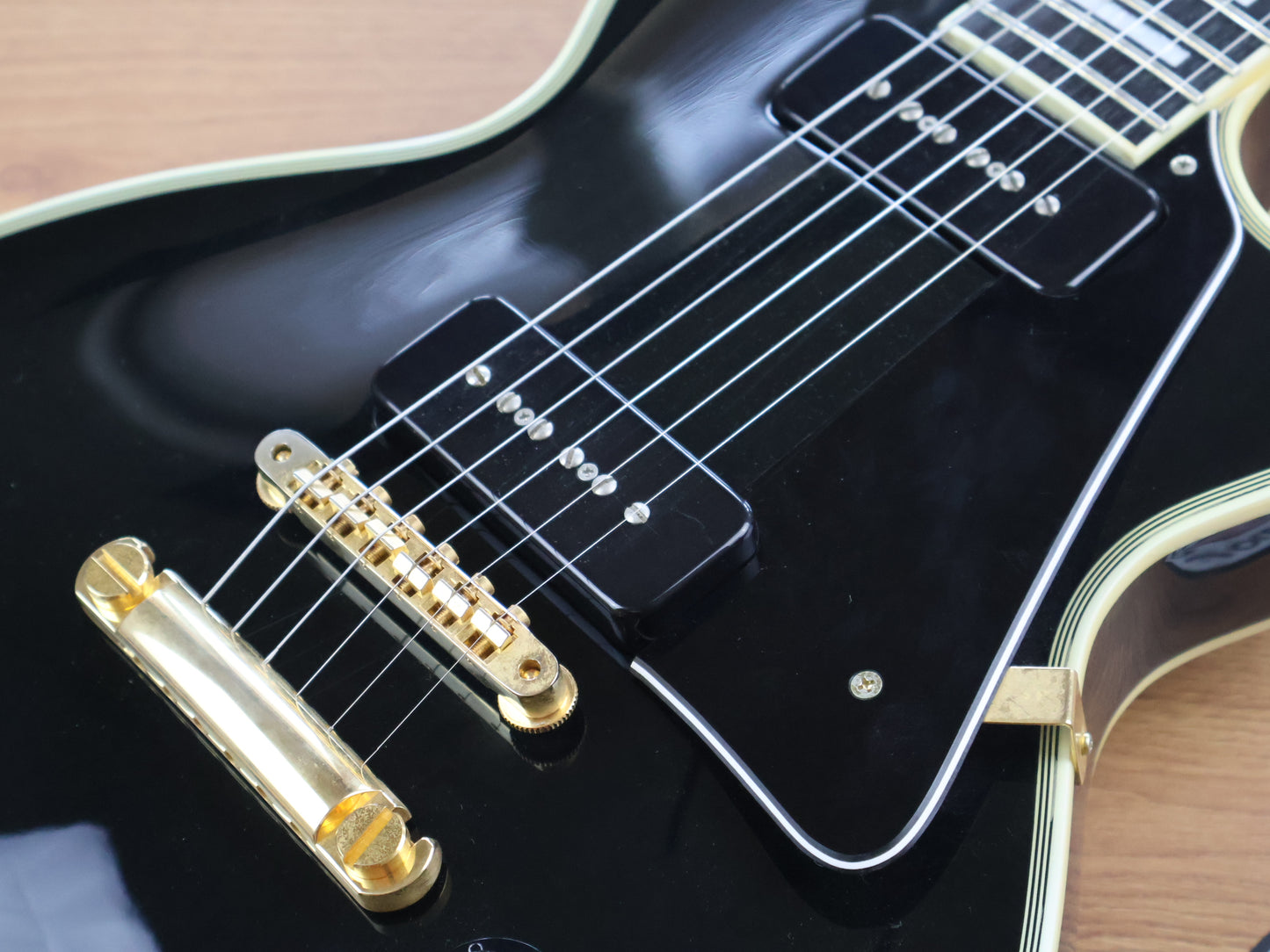 2008 Edwards Japan E-LP-130CD/P Les Paul Custom w/P90's (Ebony)
