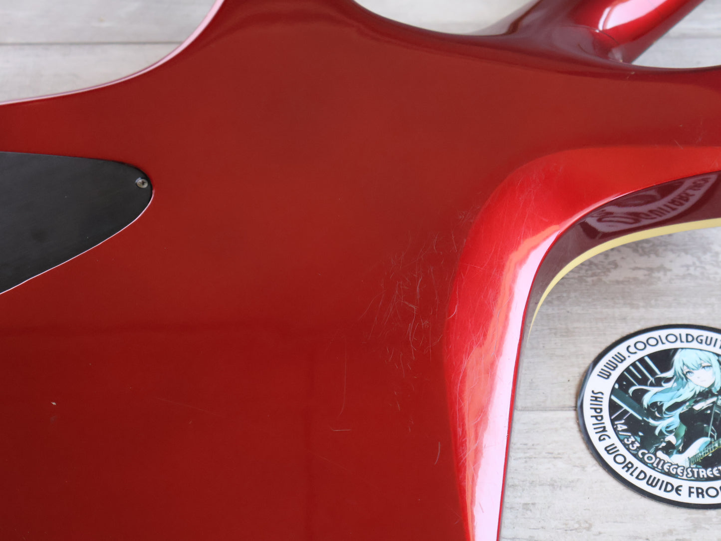 1984 BC Rich Japan "NJ Series' Neckthrough Warlock Bass w/EMG's (Candy Apple Red)