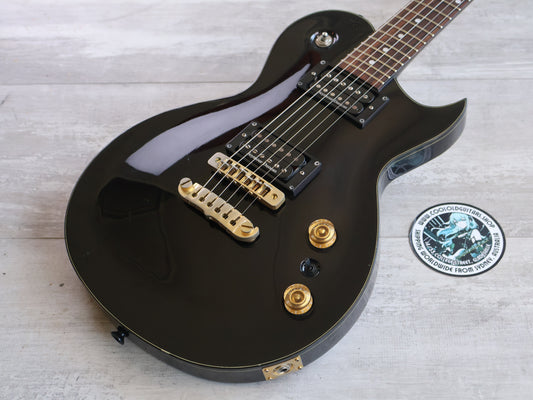 2007 Aria Pro II Japan Super Grade Series PE Single Cutaway (Black & Gold)